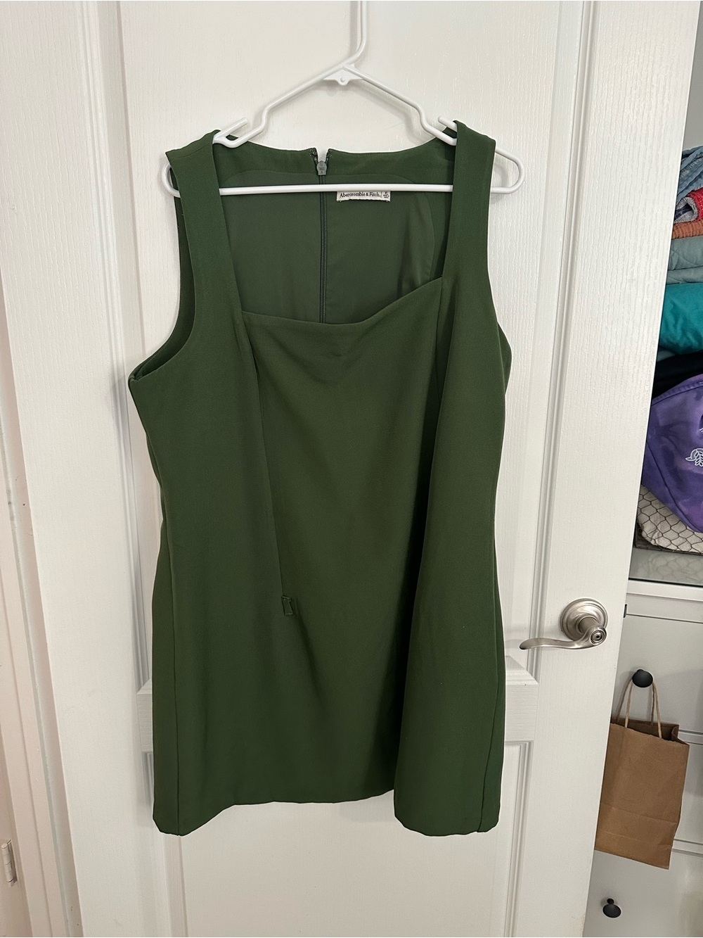Abercrombie & Fitch Olive Green Sleeveless Shift Dress